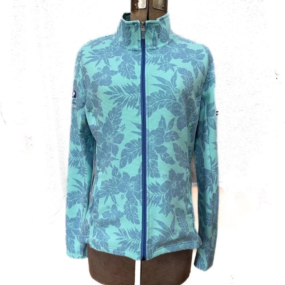 WOMEN'S STRAIGHT DOWN PARADISE
JACKET Full Zip, Close Fit, Aqua Blues and Greens - Picture 4 of 11